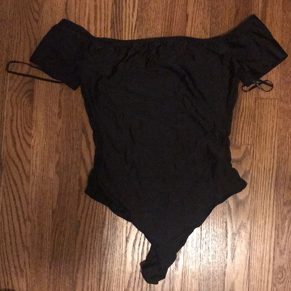 Black Off the Shoulder Bodysuit